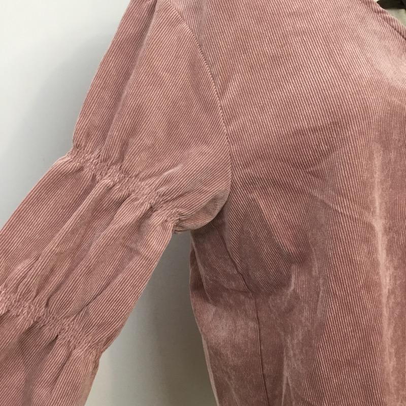 マジェスティックレゴン MAJESTIC LEGON シャツ、ブラウス 長袖 細コール編み上げブラウス M 無地 桃 / ピンク / レディース USED 古着 中古 10041398