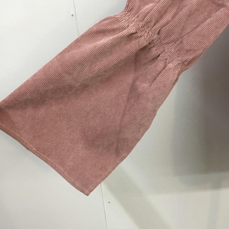 マジェスティックレゴン MAJESTIC LEGON シャツ、ブラウス 長袖 細コール編み上げブラウス M 無地 桃 / ピンク / レディース USED 古着 中古 10041398