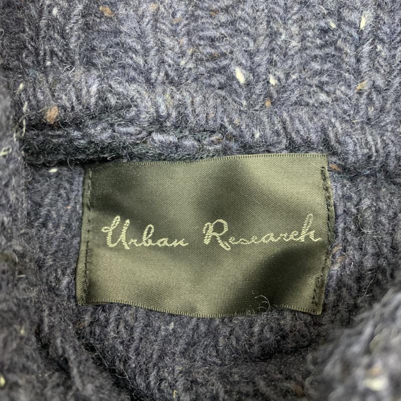 アーバンリサーチ URBAN RESEARCH カーディガン 長袖 ニット ショールカラー FREE 無地 紺 / ネイビー / レディース USED 古着 中古 10041462