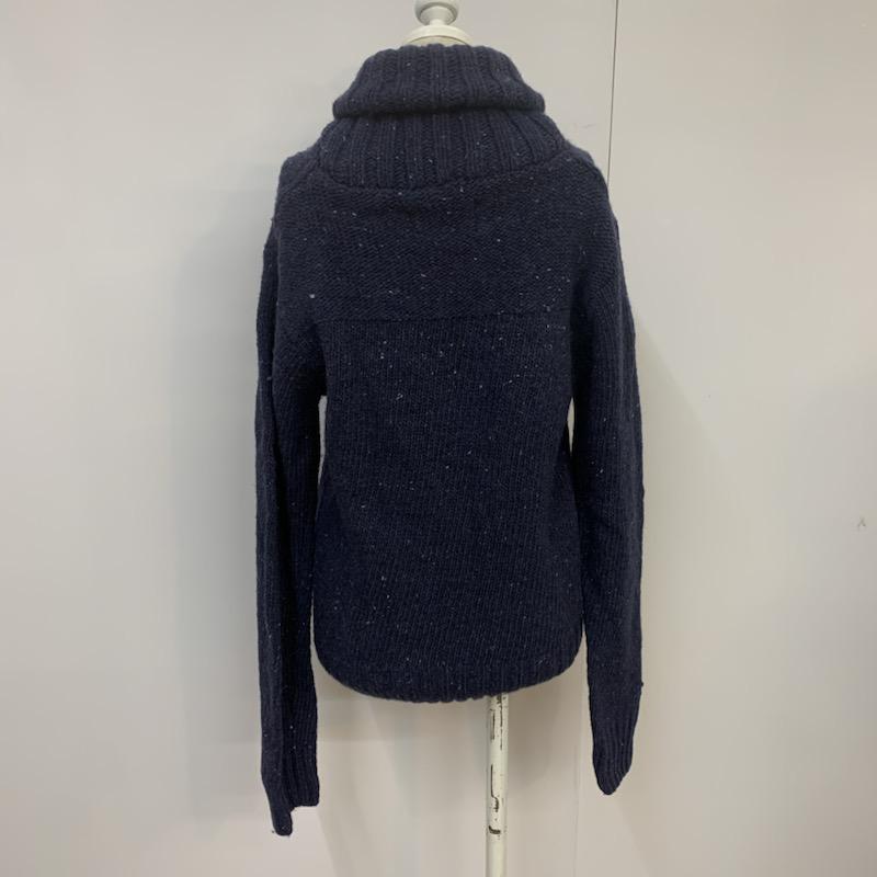 アーバンリサーチ URBAN RESEARCH カーディガン 長袖 ニット ショールカラー FREE 無地 紺 / ネイビー / レディース USED 古着 中古 10041462