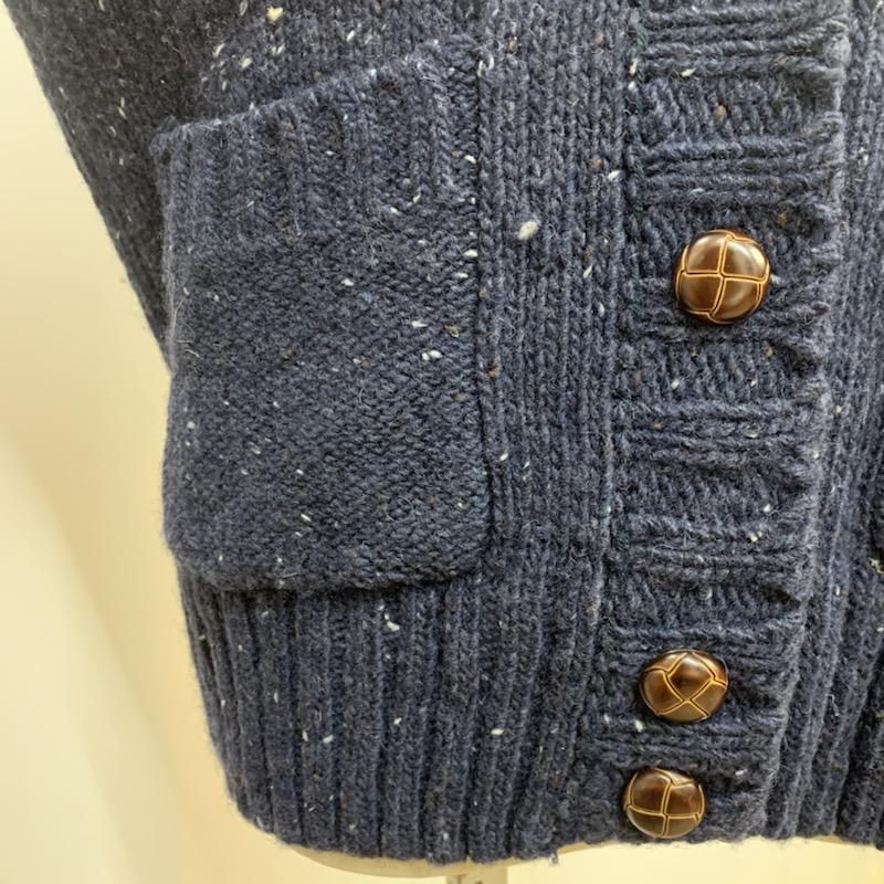 アーバンリサーチ URBAN RESEARCH カーディガン 長袖 ニット ショールカラー FREE 無地 紺 / ネイビー / レディース USED 古着 中古 10041462
