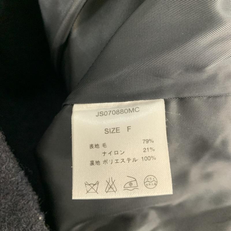 ジーナシス JEANASIS コート ピーコート FREE 無地 黒 / ブラック / レディース USED 古着 中古 10041524