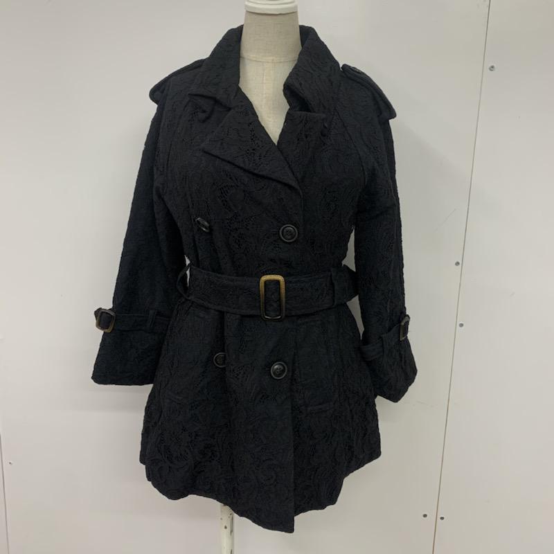デイシー DEICY コート トレンチコート レース 1 レース柄 黒 / ブラック / レディース USED 古着 中古 10041535