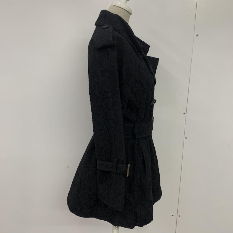 デイシー DEICY コート トレンチコート レース 1 レース柄 黒 / ブラック / レディース USED 古着 中古 10041535