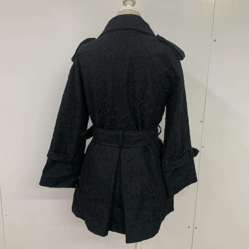 デイシー DEICY コート トレンチコート レース 1 レース柄 黒 / ブラック / レディース USED 古着 中古 10041535