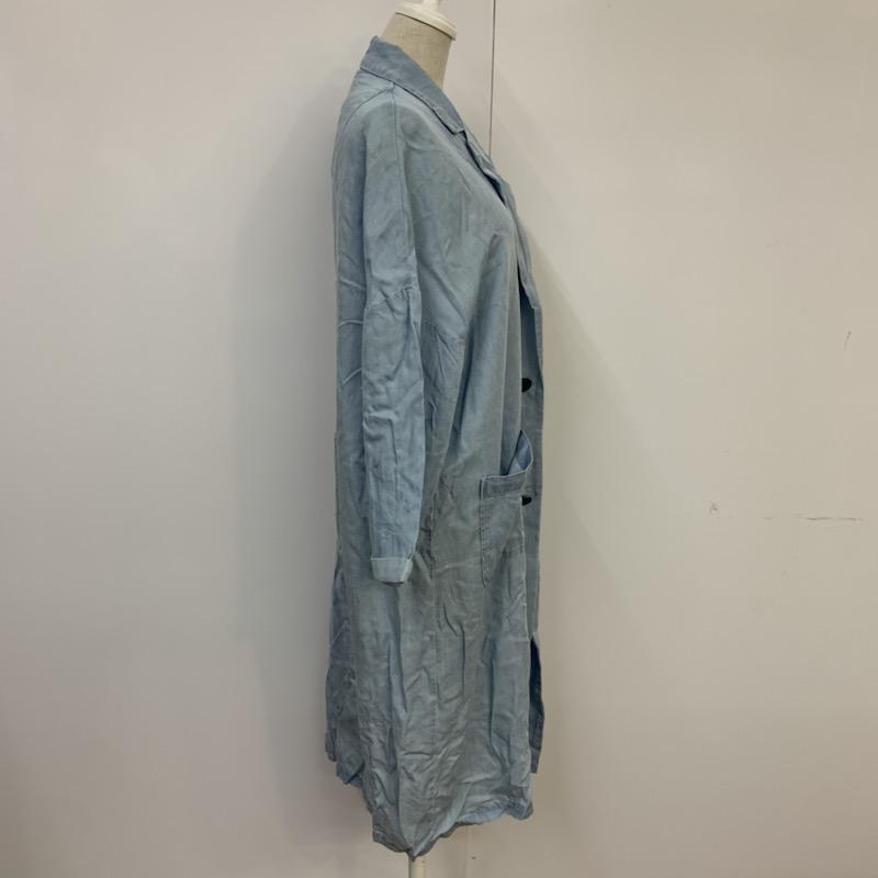 ジーナシス JEANASIS コート コート一般 テンセルDチェスター7S FREE 無地 水色 / ライトブルー / レディース USED 古着 中古 10041541