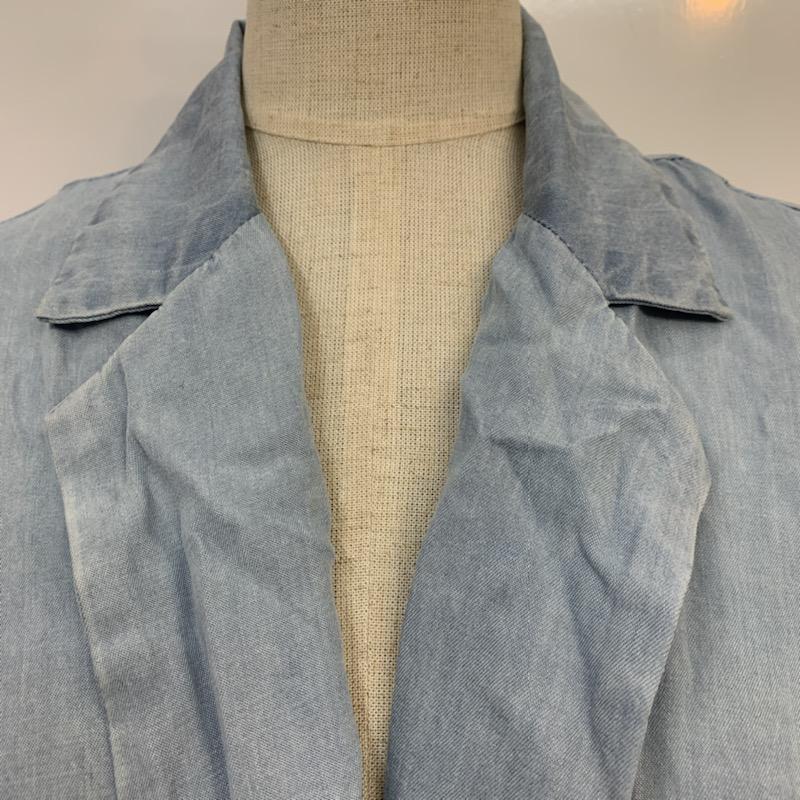ジーナシス JEANASIS コート コート一般 テンセルDチェスター7S FREE 無地 水色 / ライトブルー / レディース USED 古着 中古 10041541