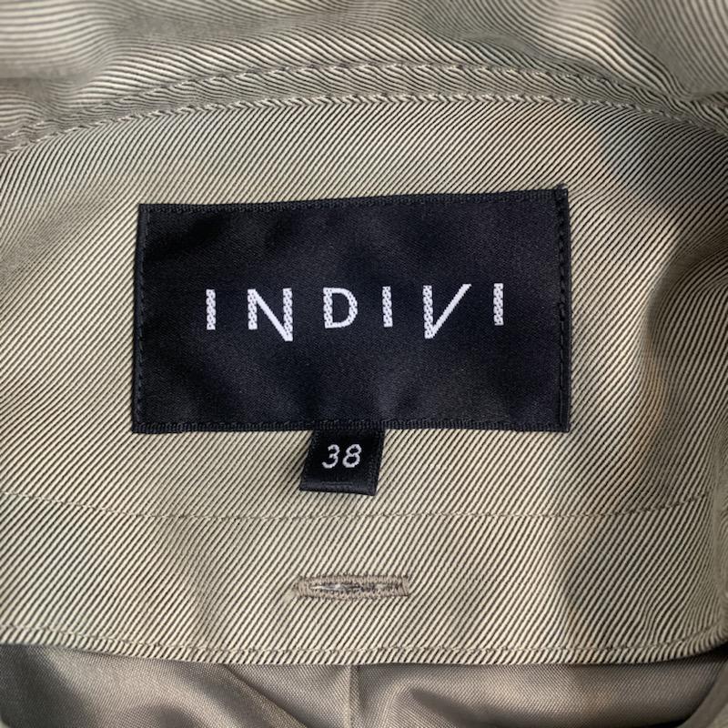 インディヴィ INDIVI コート トレンチコート 38 無地 ベージュ / ベージュ / X カーキ / カーキ / レディース USED 古着 中古 10041550