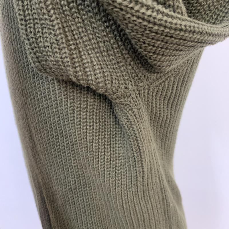 アーバンリサーチ URBAN RESEARCH ニット、セーター 長袖 Vネック 40 無地 カーキ / カーキ / メンズ USED 古着 中古 10041699