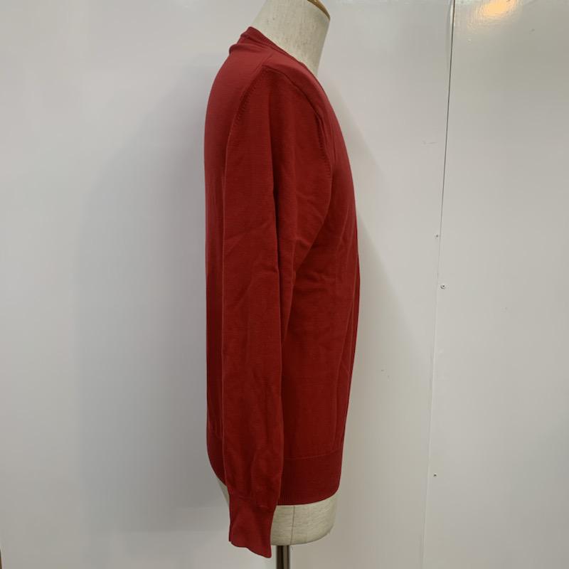 ザラメン ZARA MAN ニット、セーター 長袖 クルーネック M 無地 赤 / レッド / メンズ USED 古着 中古 10041706