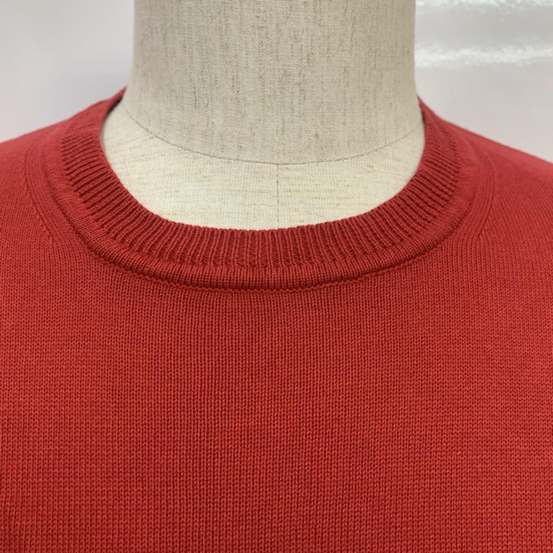 ザラメン ZARA MAN ニット、セーター 長袖 クルーネック M 無地 赤 / レッド / メンズ USED 古着 中古 10041706