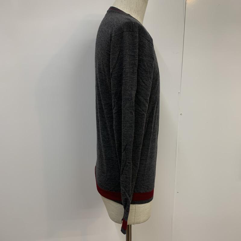 マーガレットハウエル MARGARET HOWELL ニット、セーター 長袖 Vネック 無地 チャコールグレー / チャコールグレー / メンズ USED 古着 中古 10041709