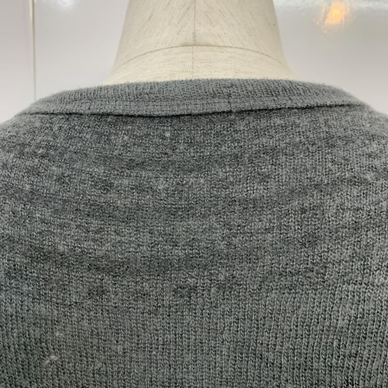 ナノユニバース nano・universe カーディガン 長袖 ニット M 無地 ダークグレー / ダークグレー / メンズ USED 古着 中古 10041723