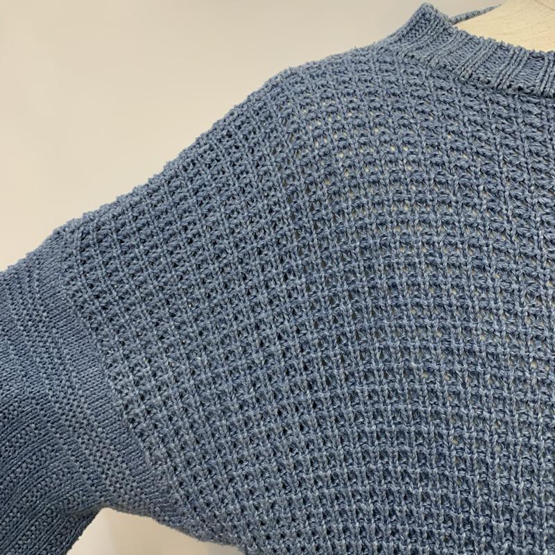 ジャーナルスタンダードホームステッド JOURNAL STANDARD J.S HOMESTEAD ニット、セーター 長袖 クルーネック L 水色 / ライトブルー / メンズ USED 古着 中古 10041726