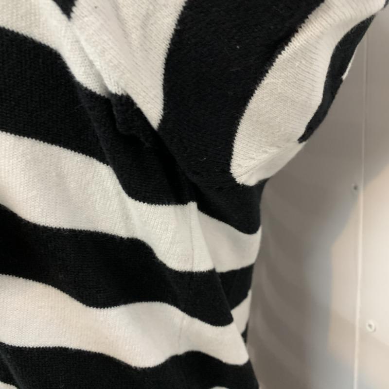 ジョイリッチ JOYRICH カーディガン 長袖 ボーダー 星柄 S ボーダー柄 X 星 白 / ホワイト / X 黒 / ブラック / メンズ USED 古着 中古 10041727