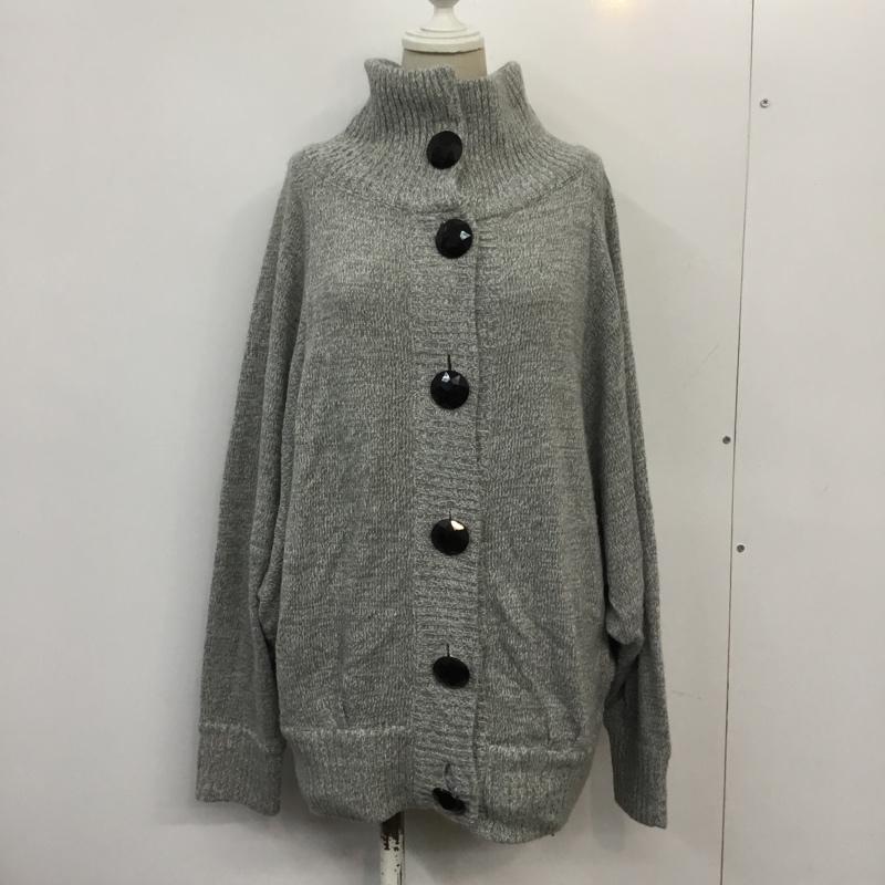イング INGNI カーディガン 長袖 ニット M 無地 灰 / グレー / レディース USED 古着 中古 10041774