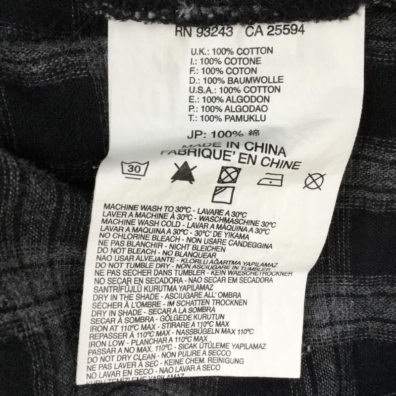 ディーゼル DIESEL シャツ、ブラウス 長袖 XS チェック 黒 / ブラック / X 灰 / グレー / メンズ USED 古着 中古 10041780