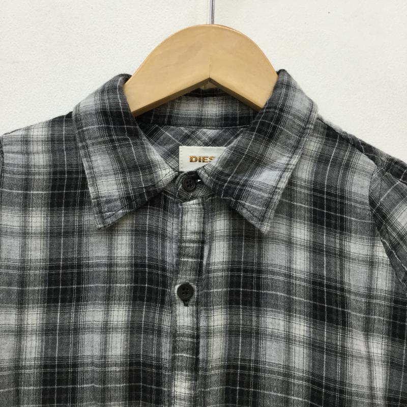 ディーゼル DIESEL シャツ、ブラウス 長袖 XS チェック 黒 / ブラック / X 灰 / グレー / メンズ USED 古着 中古 10041780