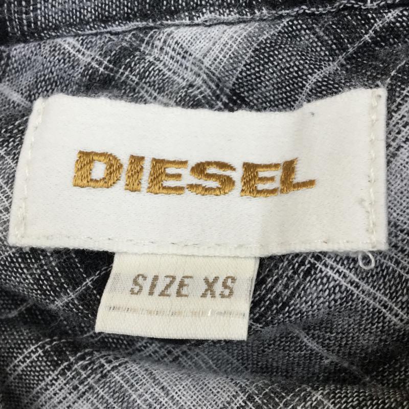 ディーゼル DIESEL シャツ、ブラウス 長袖 XS チェック 黒 / ブラック / X 灰 / グレー / メンズ USED 古着 中古 10041780