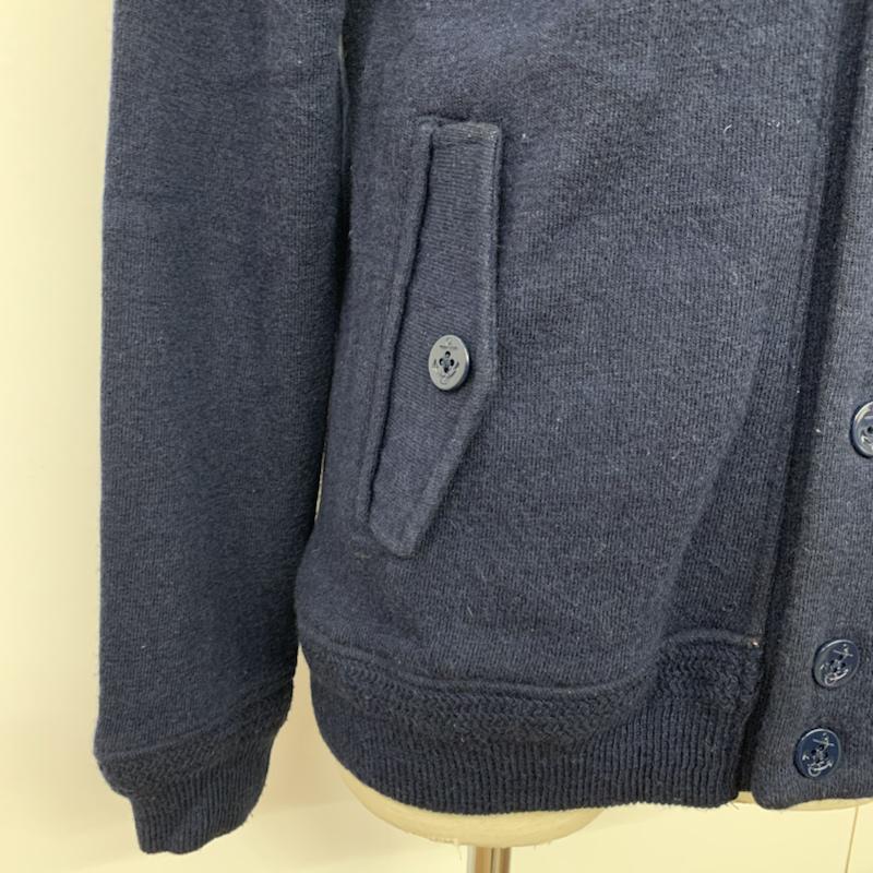グリーンレーベルリラクシング green label relaxing カーディガン 長袖 ショールカラー L 無地 紺 / ネイビー / メンズ USED 古着 中古 10041812