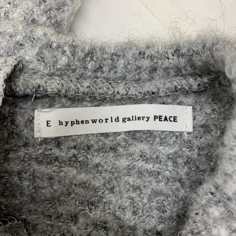 イーハイフンワールドギャラリー E hyphen world gallery ニット、セーター 長袖 FREE 無地 灰 / グレー / レディース USED 古着 中古 10041953