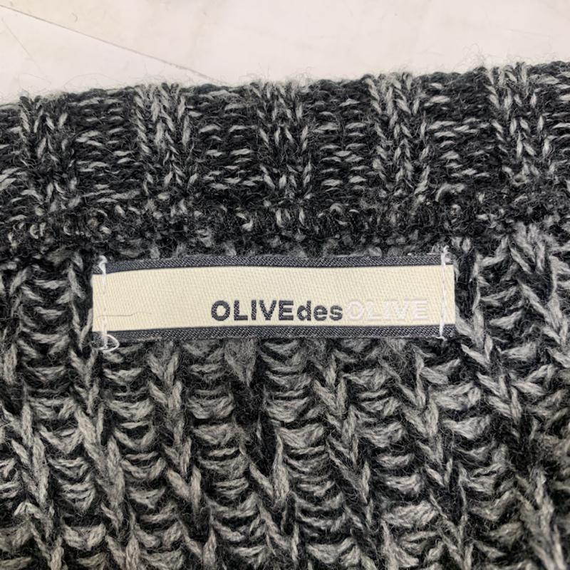 オリーブデオリーブ OLIVE des OLIVE ニット、セーター 長袖 無地 黒 / ブラック / レディース USED 古着 中古 10041958