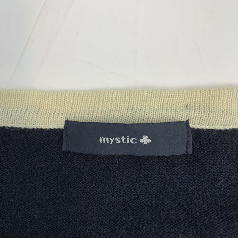 ミスティック mystic ニット、セーター 長袖 FREE ボーダー柄 紺 / ネイビー / レディース USED 古着 中古 10041960