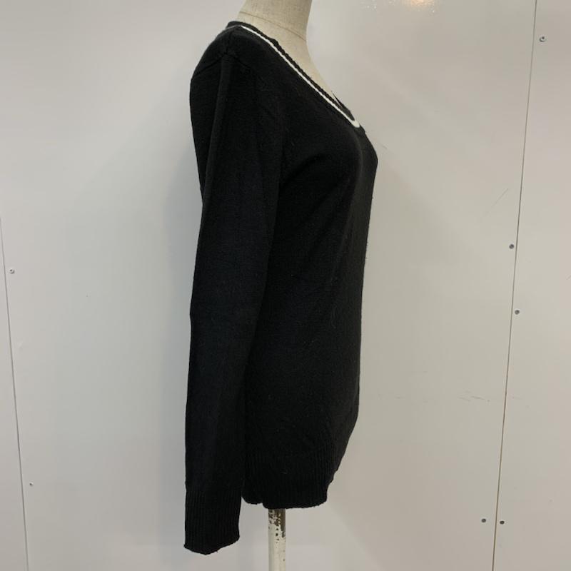 アンドバイピンキーアンドダイアン &BYPINKY&DAINNE ニット、セーター 長袖 38 無地 黒 / ブラック / レディース USED 古着 中古 10041986