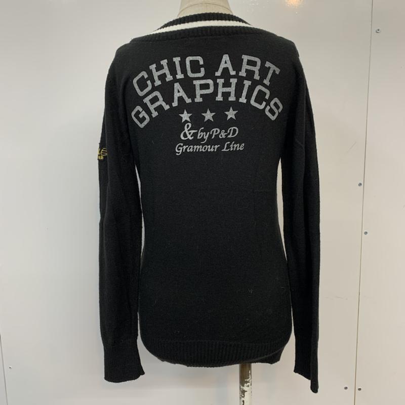 アンドバイピンキーアンドダイアン &BYPINKY&DAINNE ニット、セーター 長袖 38 無地 黒 / ブラック / レディース USED 古着 中古 10041986