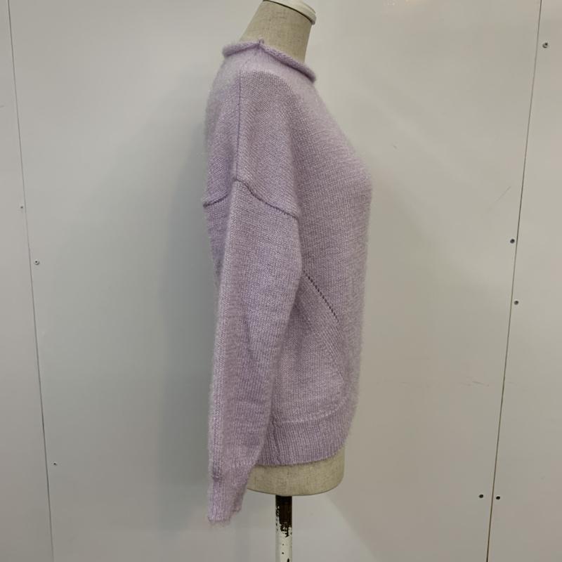エージーバイアクアガール AGBYAQUAGIRL ニット、セーター 長袖 M 無地 紫 / パープル / レディース USED 古着 中古 10041992