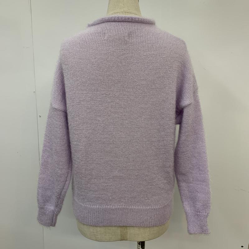 エージーバイアクアガール AGBYAQUAGIRL ニット、セーター 長袖 M 無地 紫 / パープル / レディース USED 古着 中古 10041992