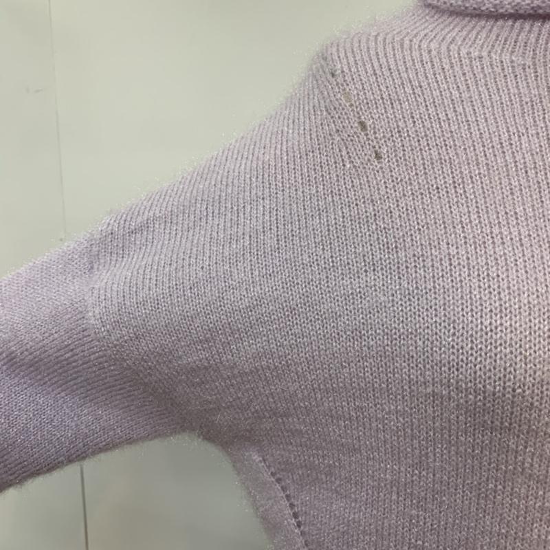 エージーバイアクアガール AGBYAQUAGIRL ニット、セーター 長袖 M 無地 紫 / パープル / レディース USED 古着 中古 10041992