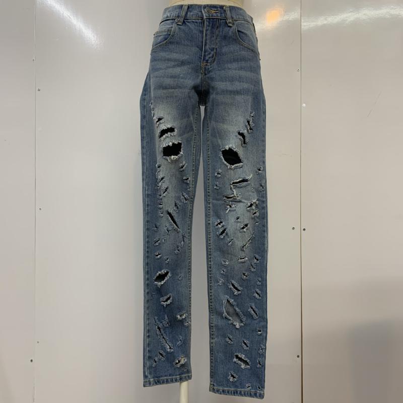 チープマンデイ CHEAP MONDAY パンツ デニム、ジーンズ 無地 インディゴ / インディゴ / レディース USED 古着 中古 10042048