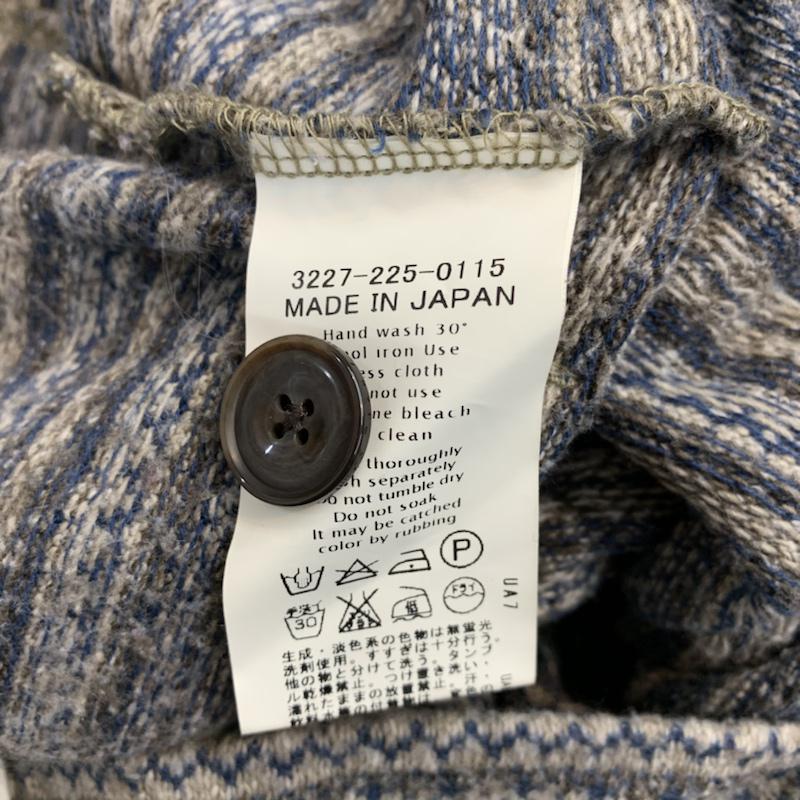 グリーンレーベルリラクシング green label relaxing カーディガン 長袖 M 総柄 灰 / グレー / メンズ USED 古着 中古 10042060