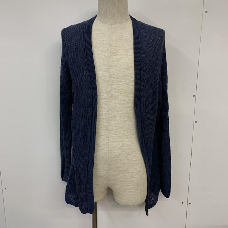ユナイテッドアローズグリーンレーベルリラクシング UNITEDARROWSGREENLABELRELAXING カーディガン 長袖 無地 紺 / ネイビー / メンズ USED 古着 中古 10042062
