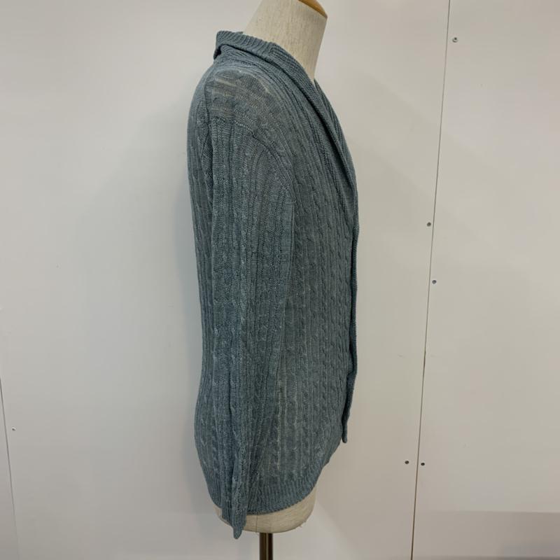 ナノユニバース nano・universe カーディガン 長袖 S 無地 水色 / ライトブルー / メンズ USED 古着 中古 10042068
