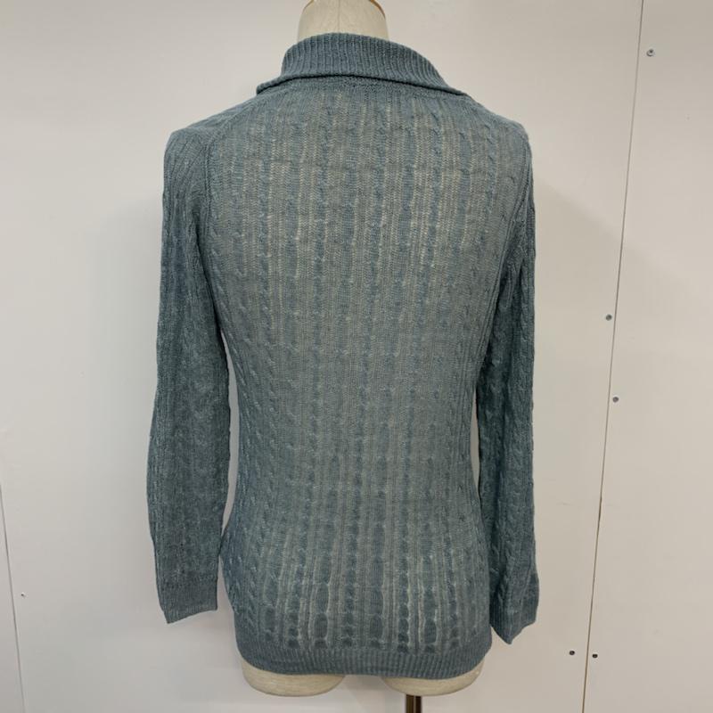 ナノユニバース nano・universe カーディガン 長袖 S 無地 水色 / ライトブルー / メンズ USED 古着 中古 10042068