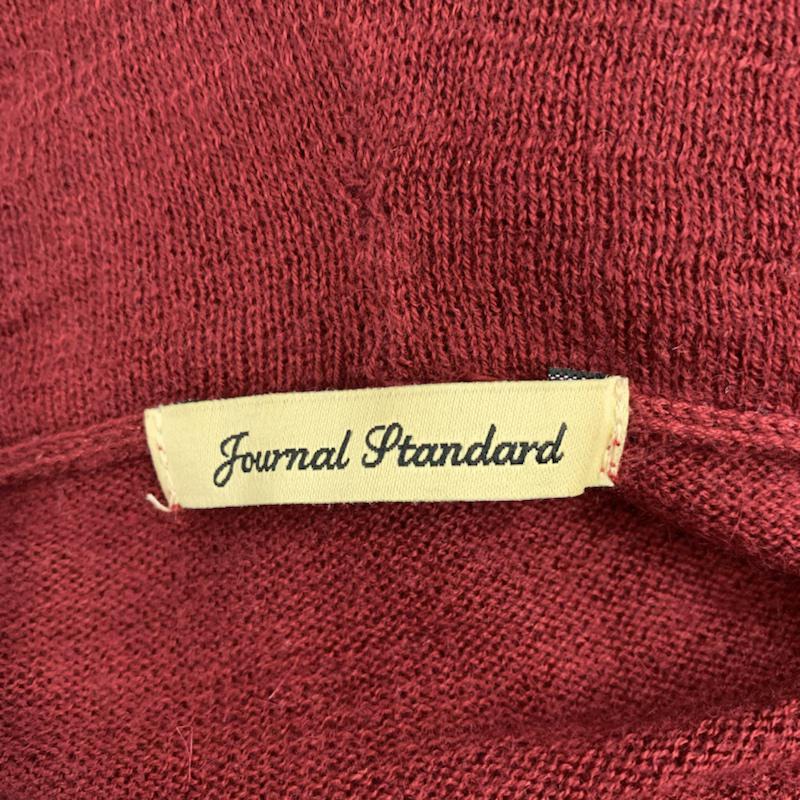 ジャーナルスタンダード JOURNAL STANDARD カーディガン 長袖 L 無地 えんじ / ワインレッド / メンズ USED 古着 中古 10042069