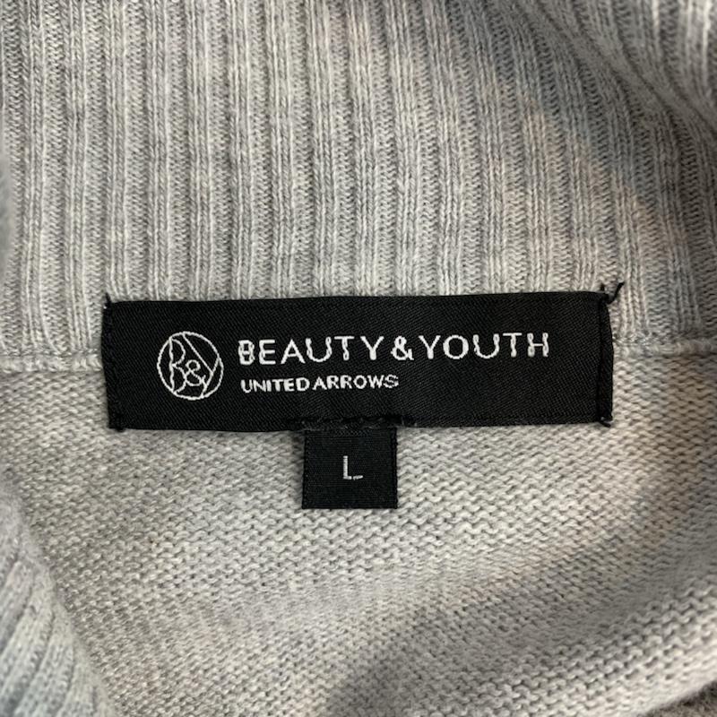 ビューティアンドユースユナイテッドアローズ BEAUTY&YOUTH UNITED ARROWS カーディガン 長袖 L 無地 灰 / グレー / メンズ USED 古着 中古 10042086