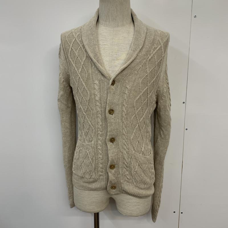 グリーンレーベルリラクシング green label relaxing カーディガン 長袖 M 無地 ベージュ / ベージュ / メンズ USED 古着 中古 10042095