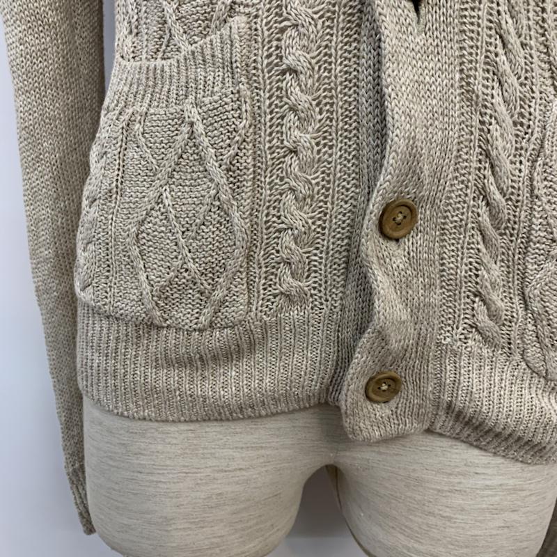 グリーンレーベルリラクシング green label relaxing カーディガン 長袖 M 無地 ベージュ / ベージュ / メンズ USED 古着 中古 10042095