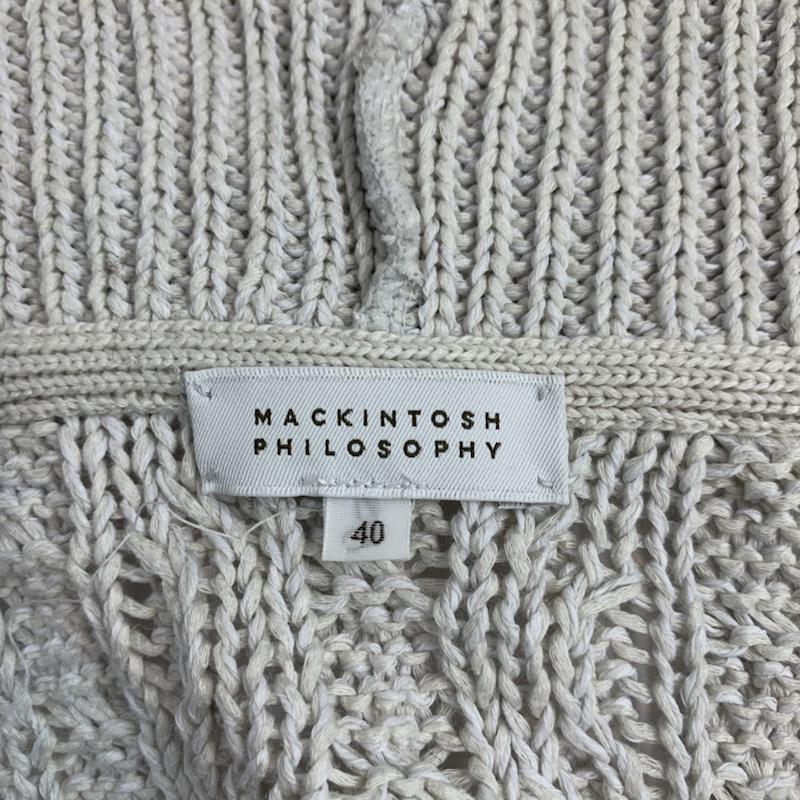 マッキントッシュフィロソフィー MACKINTOSH PHILOSOPH カーディガン 長袖 40 無地 オフホワイト / オフホワイト / メンズ USED 古着 中古 10042097
