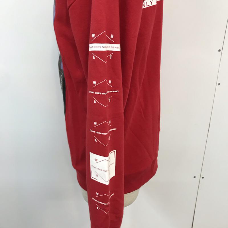 ブラウニー BROWNY トレーナー 長袖 スウェット M ロゴ、文字 赤 / レッド / メンズ USED 古着 中古 10042153