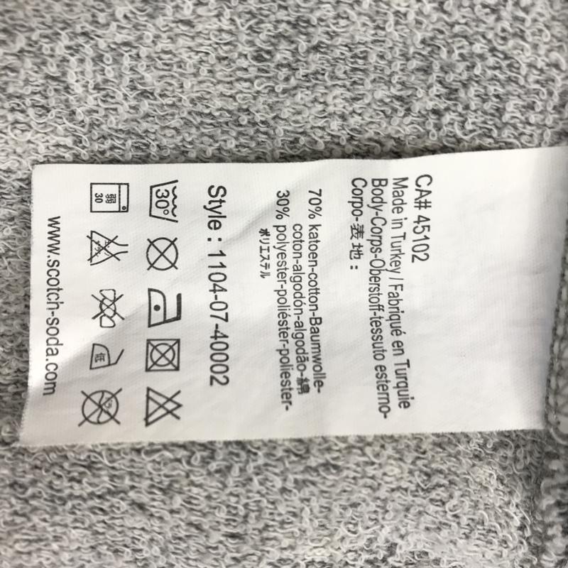 スコッチアンドソーダ SCOTCH&SODA トレーナー 長袖 M ロゴ、文字 灰 / グレー / メンズ USED 古着 中古 10042206