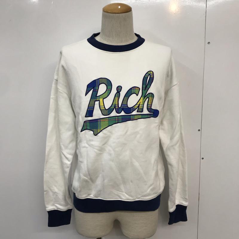 ジョイリッチ JOYRICH トレーナー 長袖 M ロゴ、文字 白 / ホワイト / メンズ USED 古着 中古 10042207