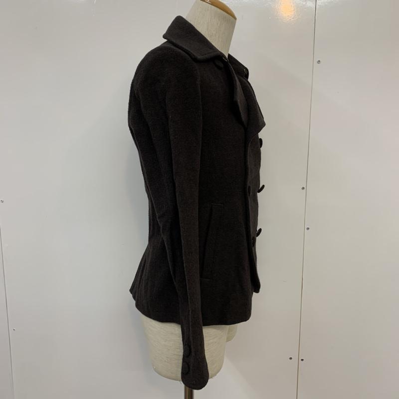 プレッジ Pledge コート ピーコート 46 無地 ダークブラウン / ダークブラウン / メンズ USED 古着 中古 10042317