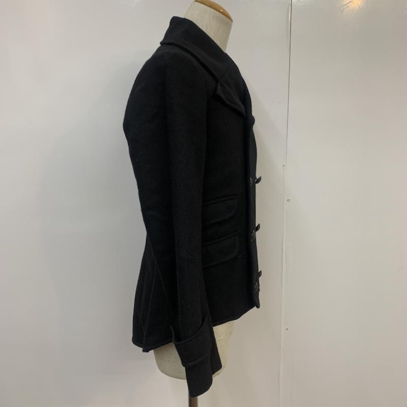 エイプリルセブンティセブン Apr-77 コート ピーコート S 無地 黒 / ブラック / メンズ USED 古着 中古 10042321