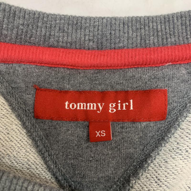 トミーガール tommy girl トレーナー 長袖 スウェット ロゴ XS 無地 X ロゴ、文字 灰 / グレー / レディース USED 古着 中古 10042403
