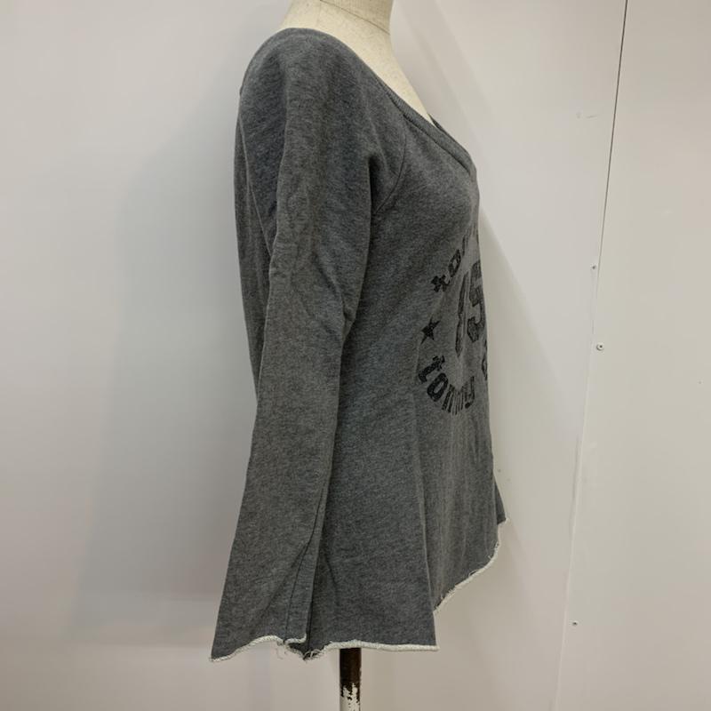 トミーガール tommy girl トレーナー 長袖 スウェット ロゴ XS 無地 X ロゴ、文字 灰 / グレー / レディース USED 古着 中古 10042403