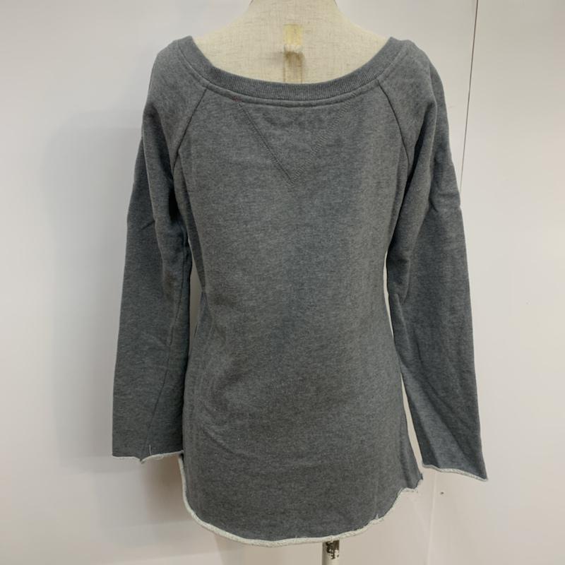 トミーガール tommy girl トレーナー 長袖 スウェット ロゴ XS 無地 X ロゴ、文字 灰 / グレー / レディース USED 古着 中古 10042403